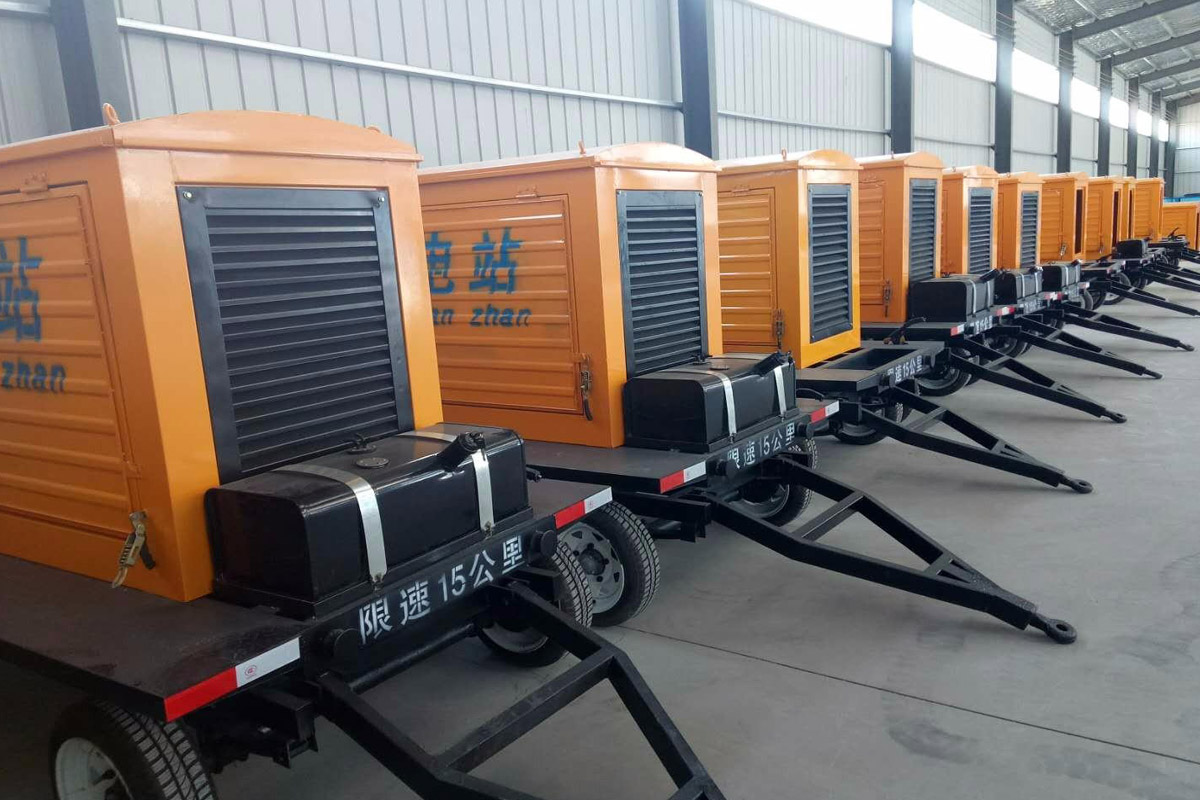 宁陵发电机租赁施工现场